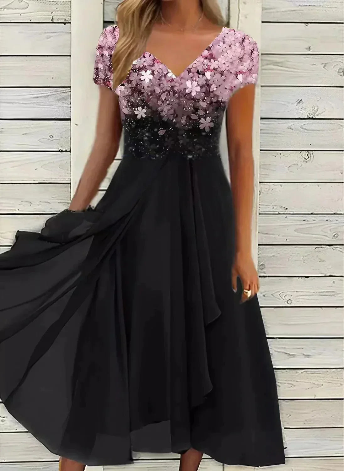 Kassidy - Rochie de vară simplă din șifon