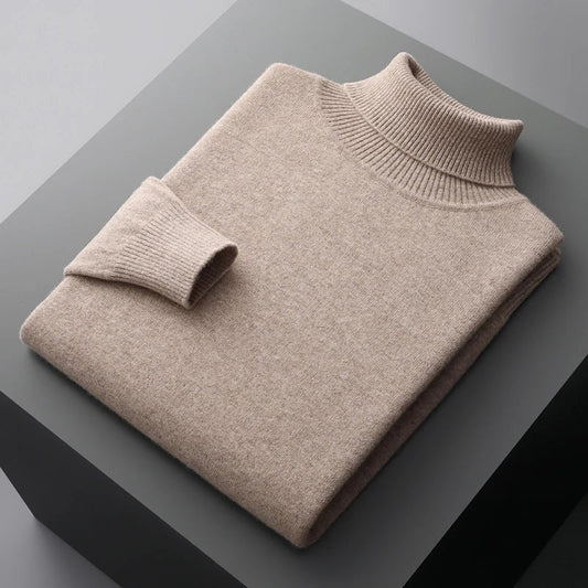 Adam - Clasic Merino Pulover cu Guler Înalt