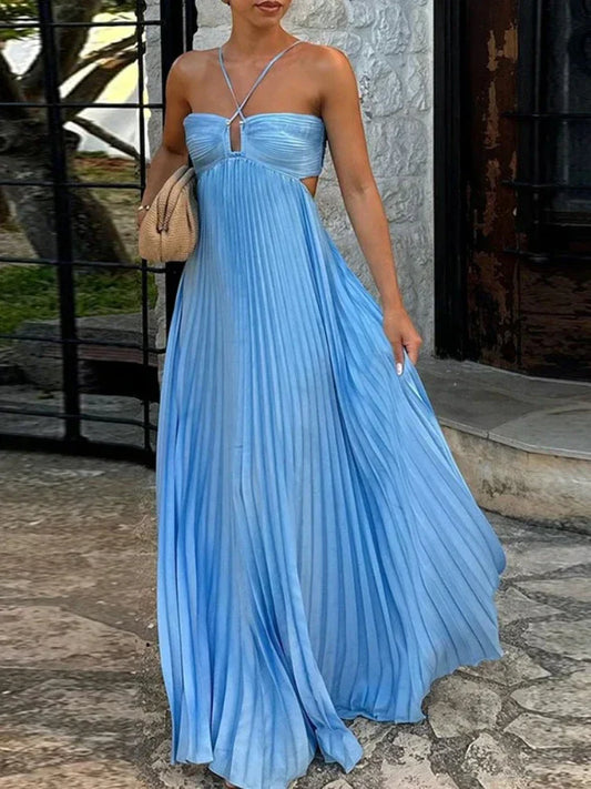 Ayelet - Rochie Maxi cu Pliuri, Versatilă & Elegantă