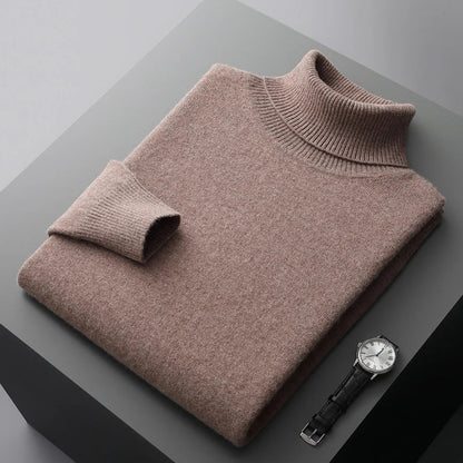 Adam - Clasic Merino Pulover cu Guler Înalt