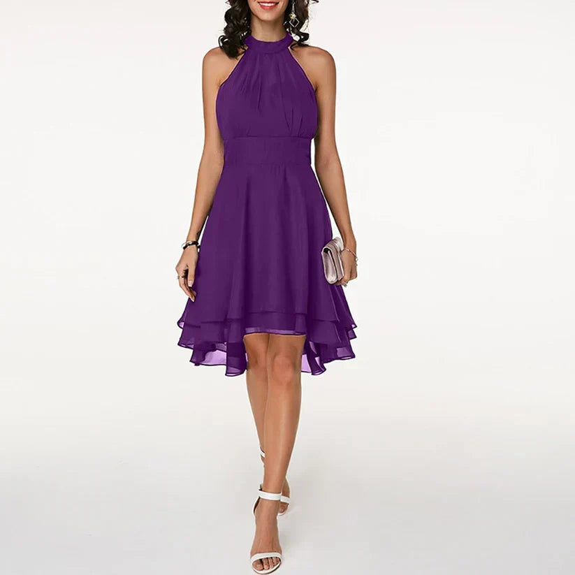 Lucy – Rochie Elegantă și Fluidă cu Volane Delicate