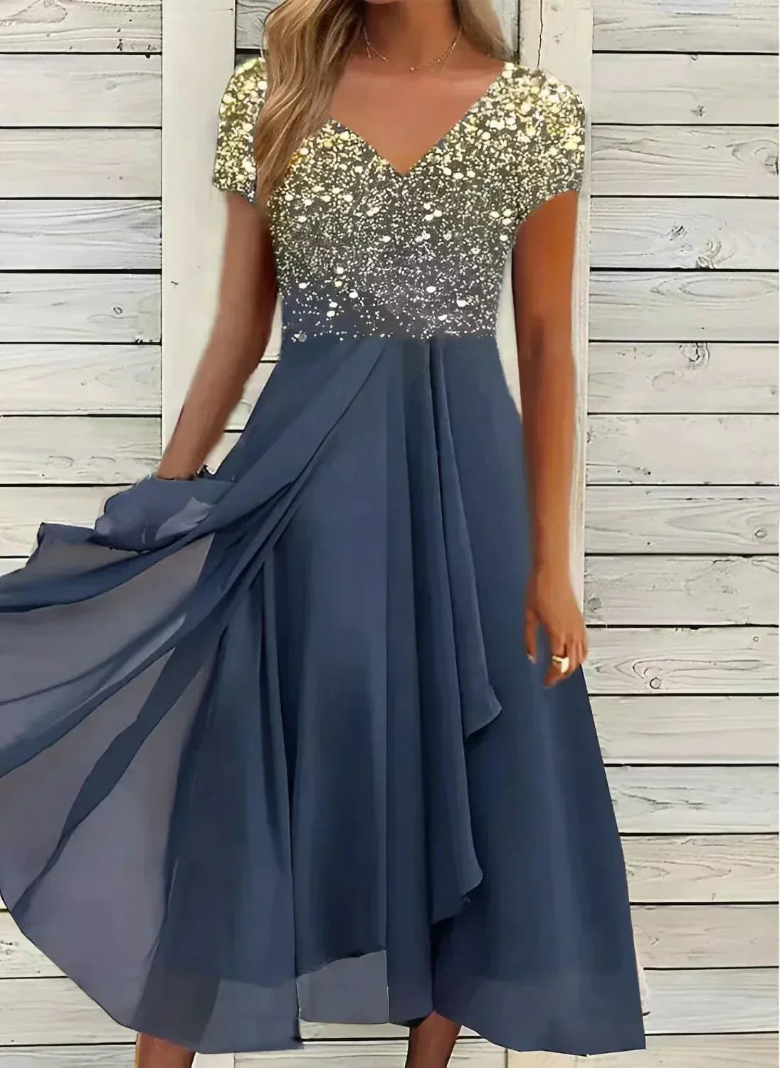 Kassidy - Rochie de vară simplă din șifon