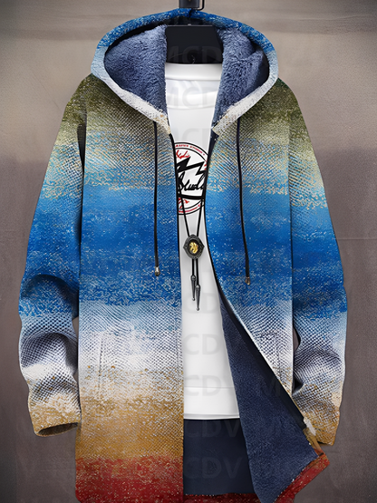 Trenton - Jachetă stilată cu glugă imprimată pentru bărbați