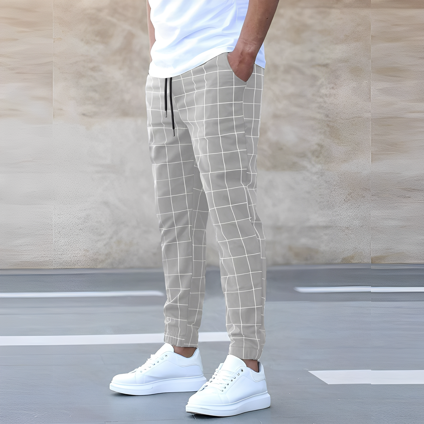 Raynard - Pantaloni casual cu carouri pentru barba?i