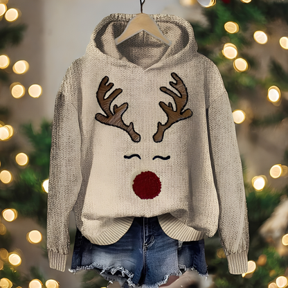 Liza - Stilou bedruckter Crăciun-Hoodie pentru dame