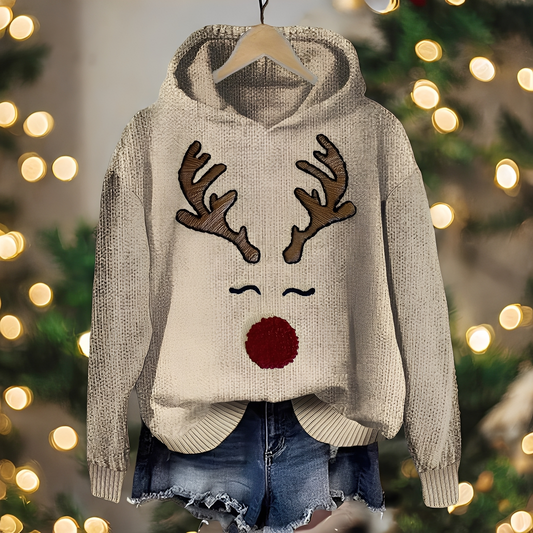 Liza - Stilou bedruckter Crăciun-Hoodie pentru dame