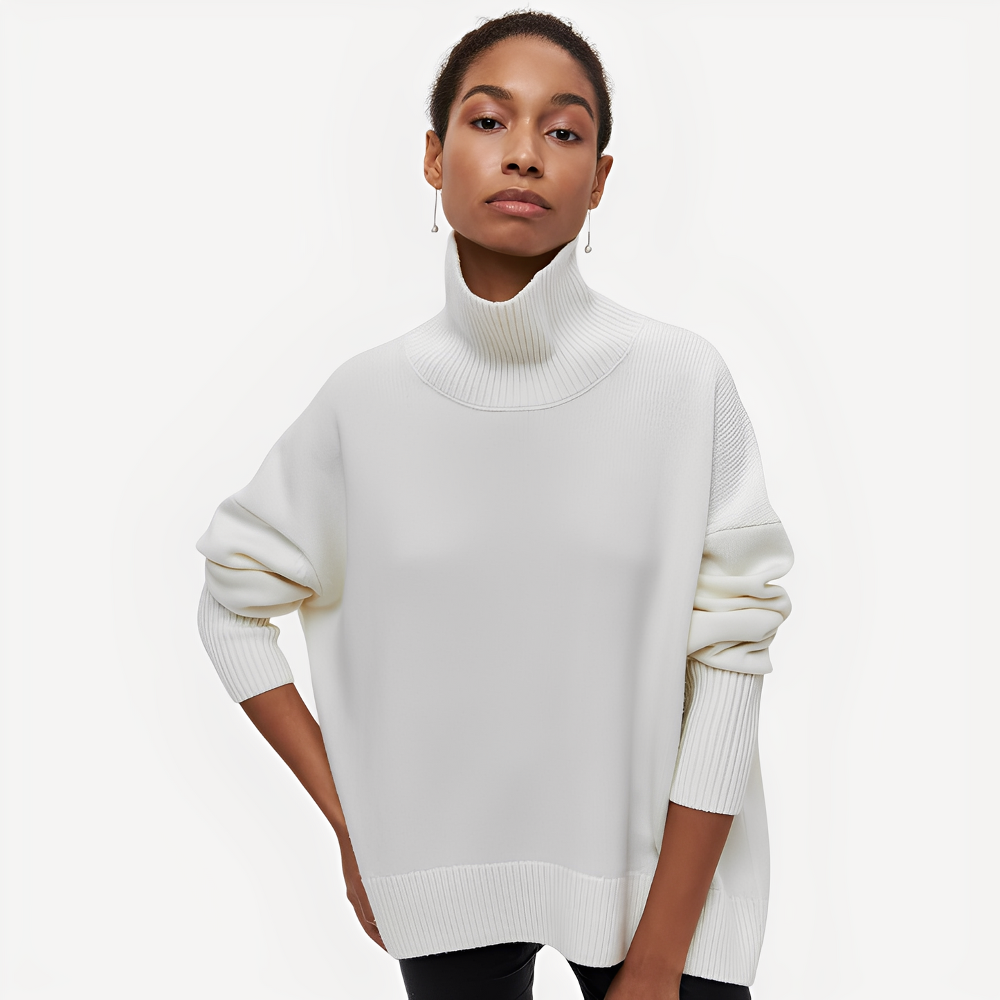 Margery - Pulover lejer cu guler înalt pentru femei
