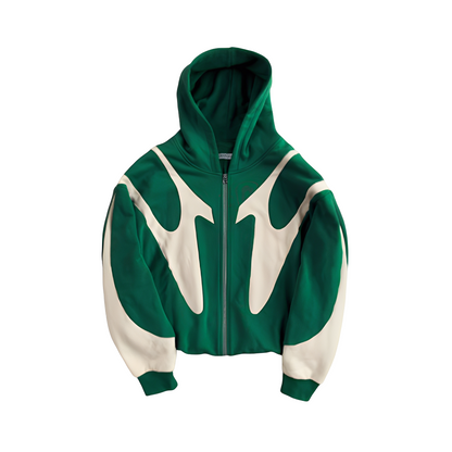 Lloyd - Hanorac modern cu fermoar și print grafic pentru bărbați