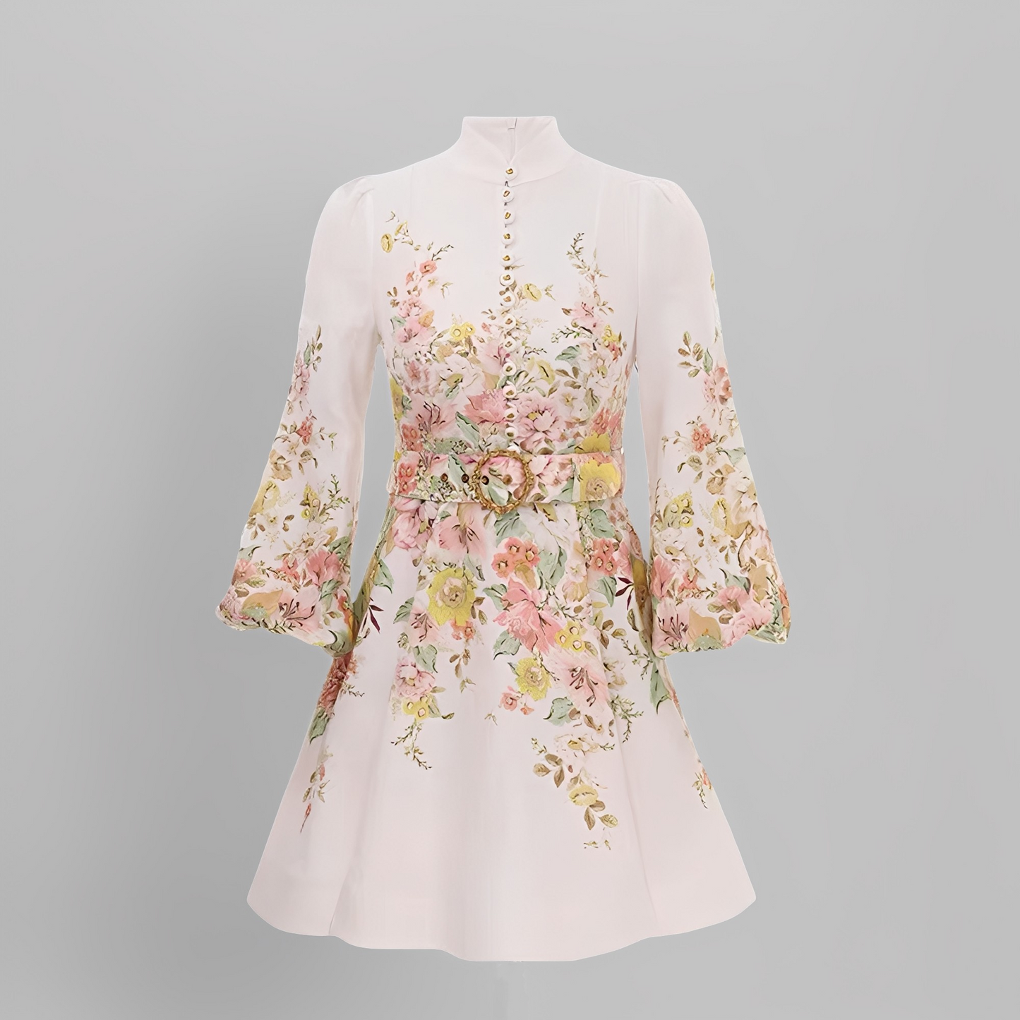 Debra - Rochie mini stilată cu nasturi pentru femei