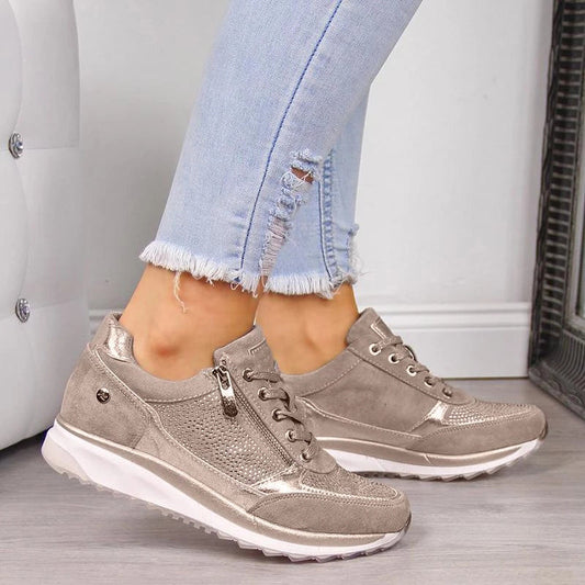 Strălucire - Sneaker ortopedici cu fermoar