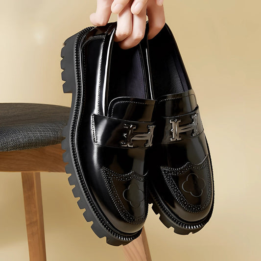 Marc – Loafer din piele bordeaux cu talpă groasă