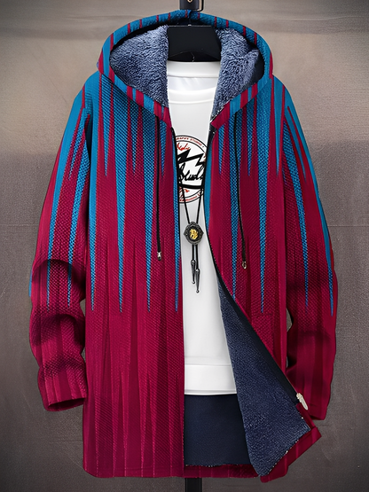 Trenton - Jachetă stilată cu glugă imprimată pentru bărbați