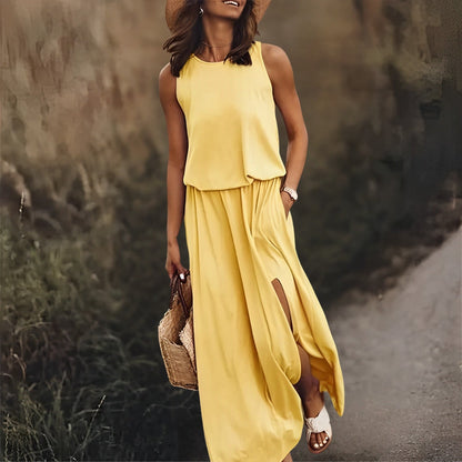 Calla – Rochie Lunga Fluida și Fără Vreme