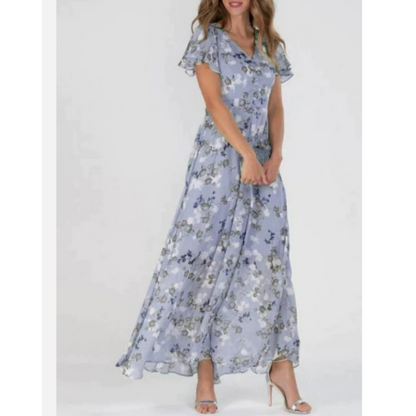 Leodessa - Rochie Maxi cu Flori Femei Invitat Nuntă