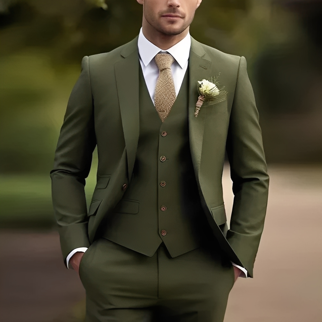 Abenner - Costum formal de trei piese slim fit pentru bărbați