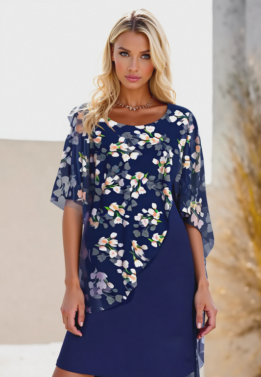 Lyanna - Rochie de damă din chiffon floral