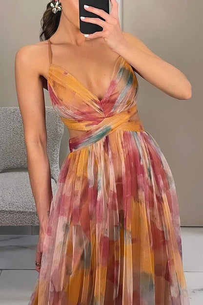 Gwendolyn - Elegant Rochie Maxi cu Imprimeu Floral Damă