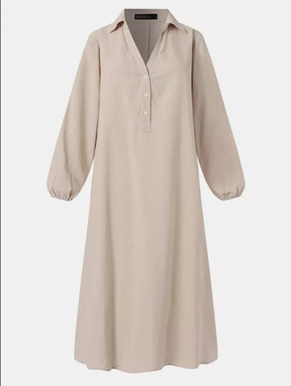 Meryl - Rochie din In și Bumbac Răcoritor