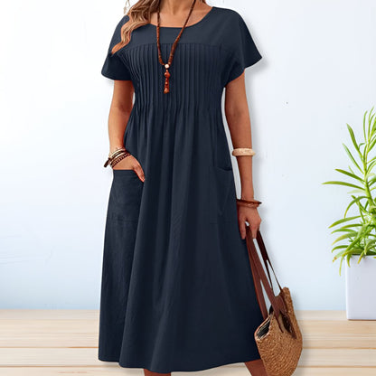 Leona - Rochie de zi cu croială lejeră