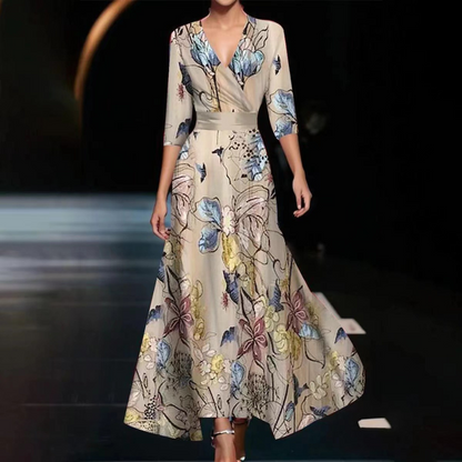 Yuna - Rochie petrecută cu imprimeu floral