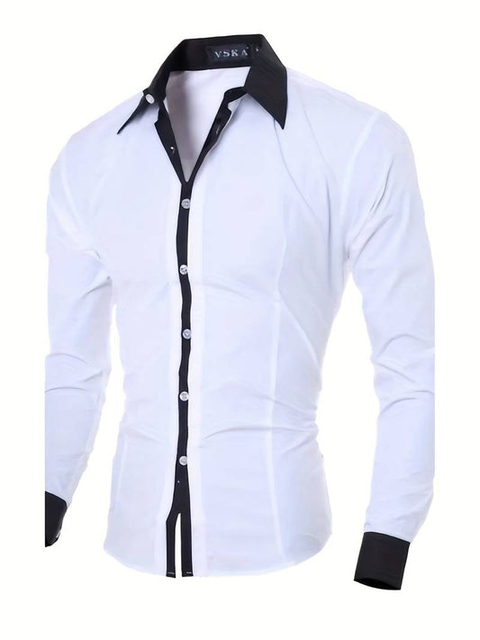 Tonie – Cămașă Elegantă cu Contrast cu Croială Modernă