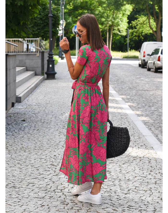 Eska - Rochie Florală Versatilă pentru Femei