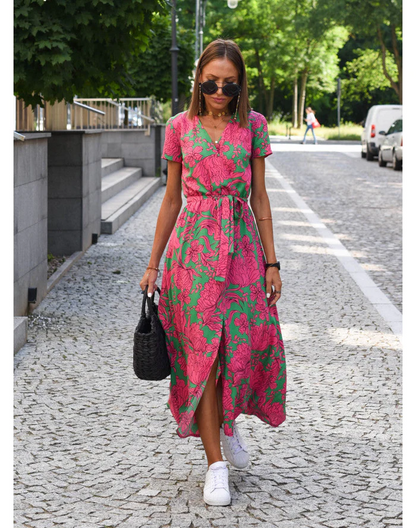 Eska - Rochie Florală Versatilă pentru Femei