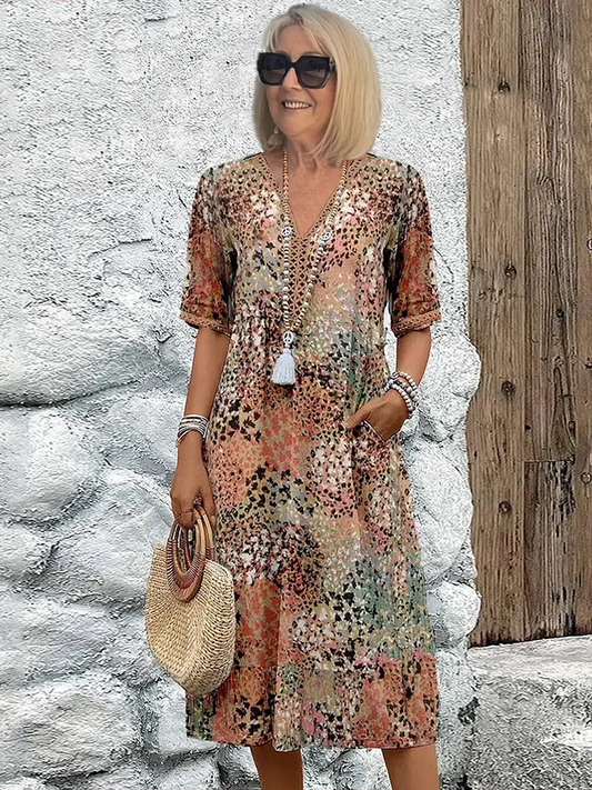 Harper – Rochie midi elegantă cu imprimeu floral