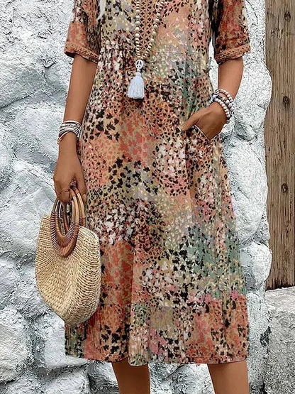 Harper – Rochie midi elegantă cu imprimeu floral