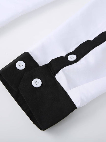 Tonie – Cămașă Elegantă cu Contrast cu Croială Modernă