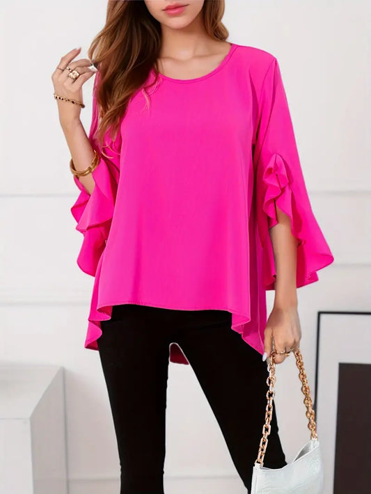 Anya – Pulover Moale cu Decolteu Rotund Flotant