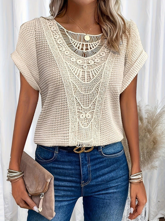 Elyse - Top fin tricotat cu detalii delicate