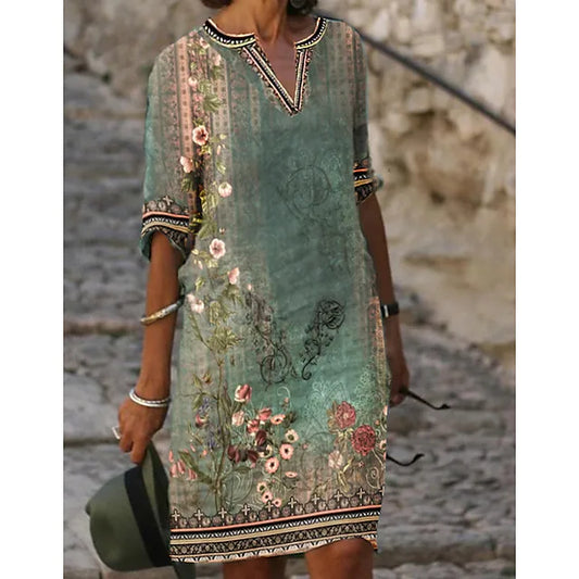Ember - Rochie elegantă, casual, cu imprimeu