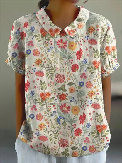 Shelby - Bluza Vintage cu Flori Femei Lejer
