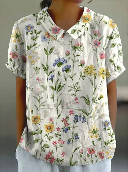 Shelby - Bluza Vintage cu Flori Femei Lejer