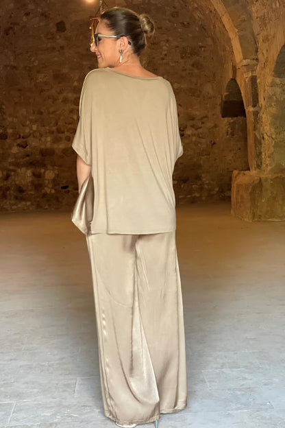 Noelia – Set Două Piese din Satin Moale și Mătăsos