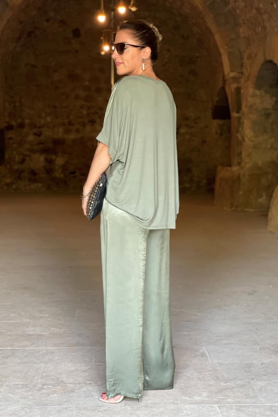 Noelia – Set Două Piese din Satin Moale și Mătăsos