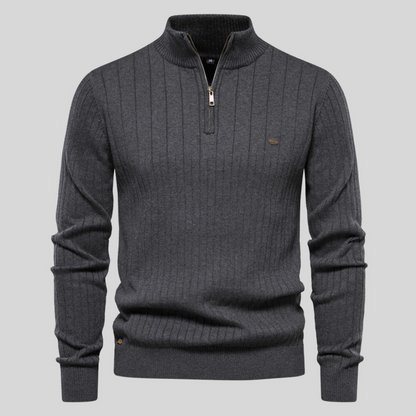 Zayne – Pulover Confortabil cu Fermoar pe Jumătate pentru Zilnic
