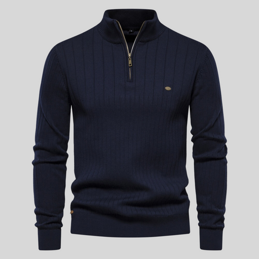 Zayne – Pulover Confortabil cu Fermoar pe Jumătate pentru Zilnic