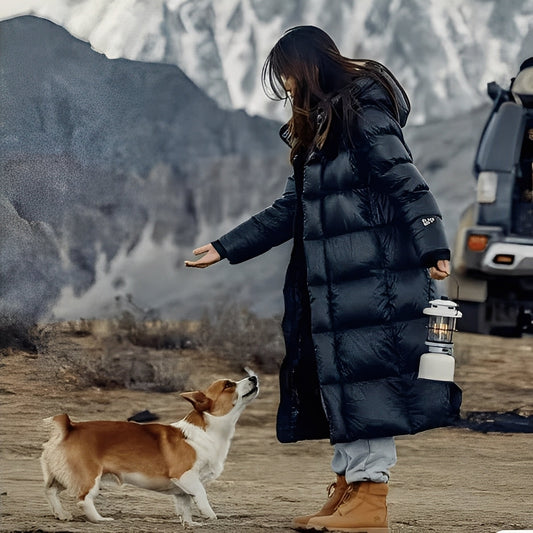 Mildred - Jachetă lungă casuală cu puf pentru femei