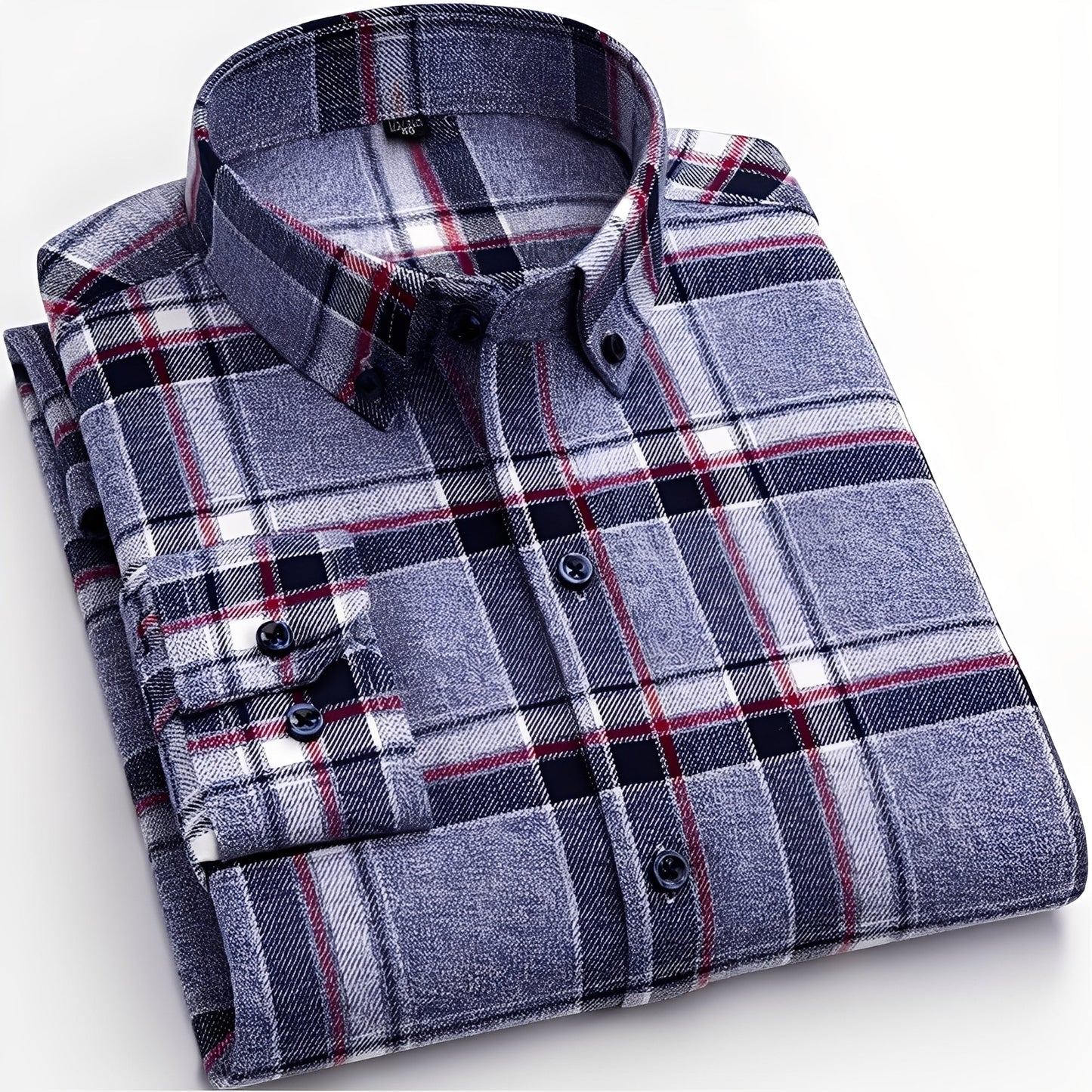 Nikolas - Cama?a casual în carouri din bumbac pentru barba?i