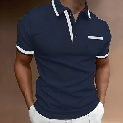 Callahan - Tricou polo elegant cu buzunar pentru barba?i
