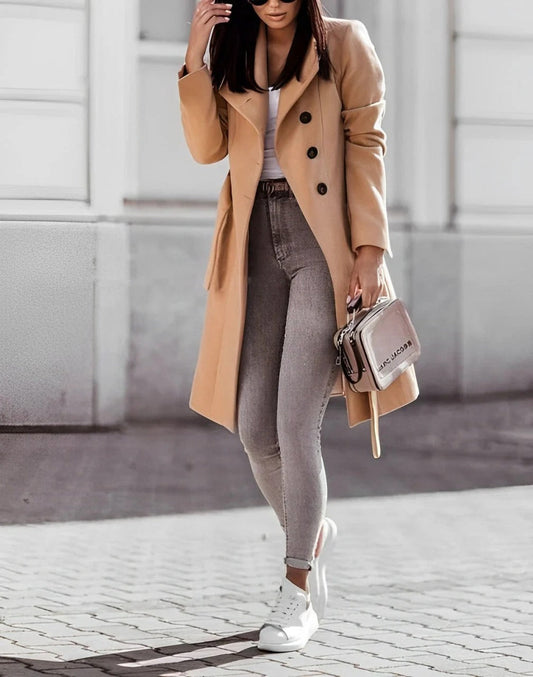 Deena - Palton elegant și confortabil din lână pentru femei