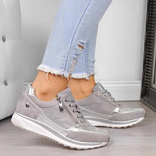 Kaycee - Sneaker stilati cu fermoar pentru femei