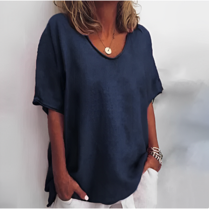 Isla – Top de Vară cu Decolteu V Ușor și Aerisit