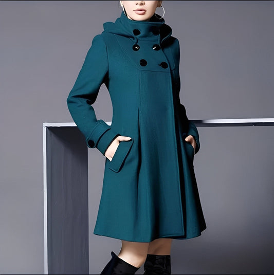 Maree - Manta cu glugă lejeră cu buzunare laterale pentru femei