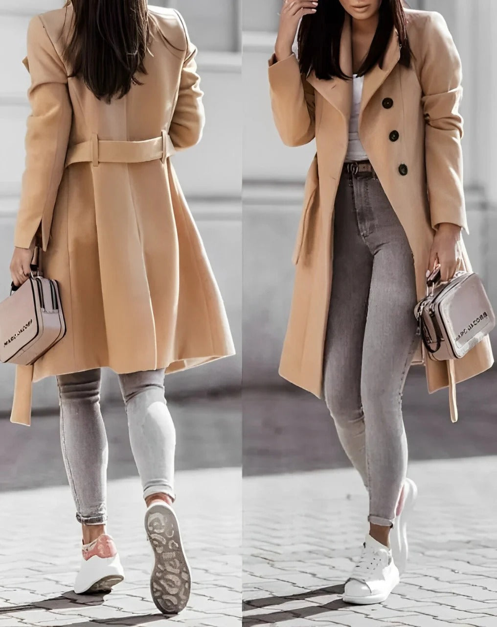 Deena - Palton elegant și confortabil din lână pentru femei