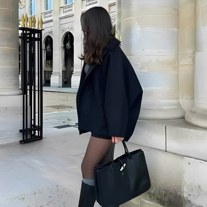 Rosalee - Elegant scurt manta de lână pentru femei