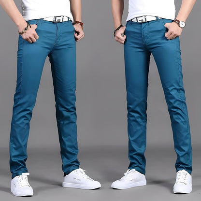 Russell - Pantaloni Chino Casual cu Croială Îngustă pentru Bărbați