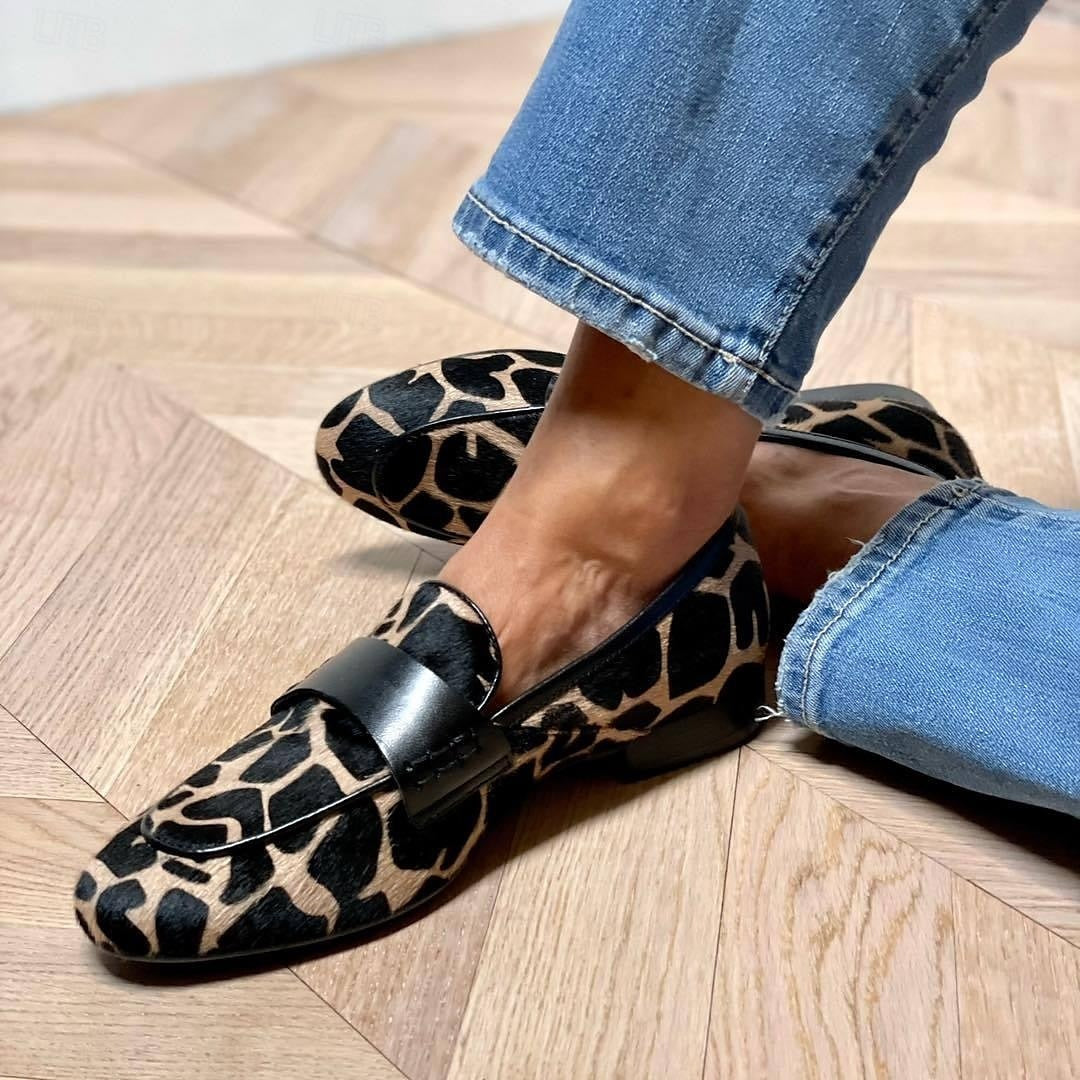 Katherina - Eleganți Loafer cu decor negru pentru femei